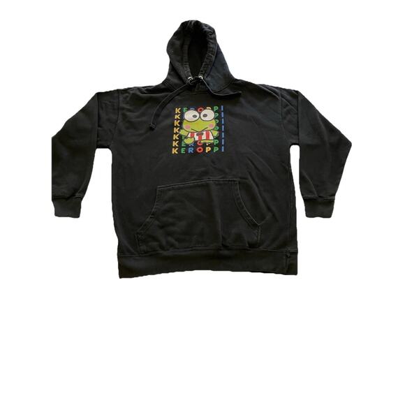 Keroppi Hoodie THICK Sweatshirt Fuzzy Lined Hood Unisex Size XL - Picture 2 of 11